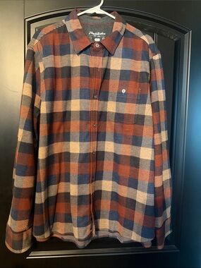Plaid Button-Down Shirt in Navy, Rust & Cream - Flag & Anthem